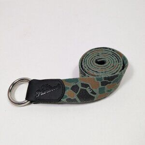 The Hundreds Camo Fabric Belt Silver Hardware Green Black Brown Utility Modern